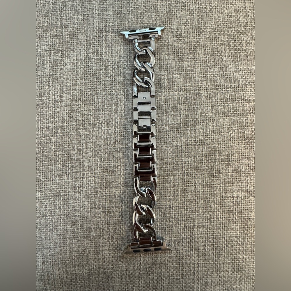 Silver Metal I Watch Band